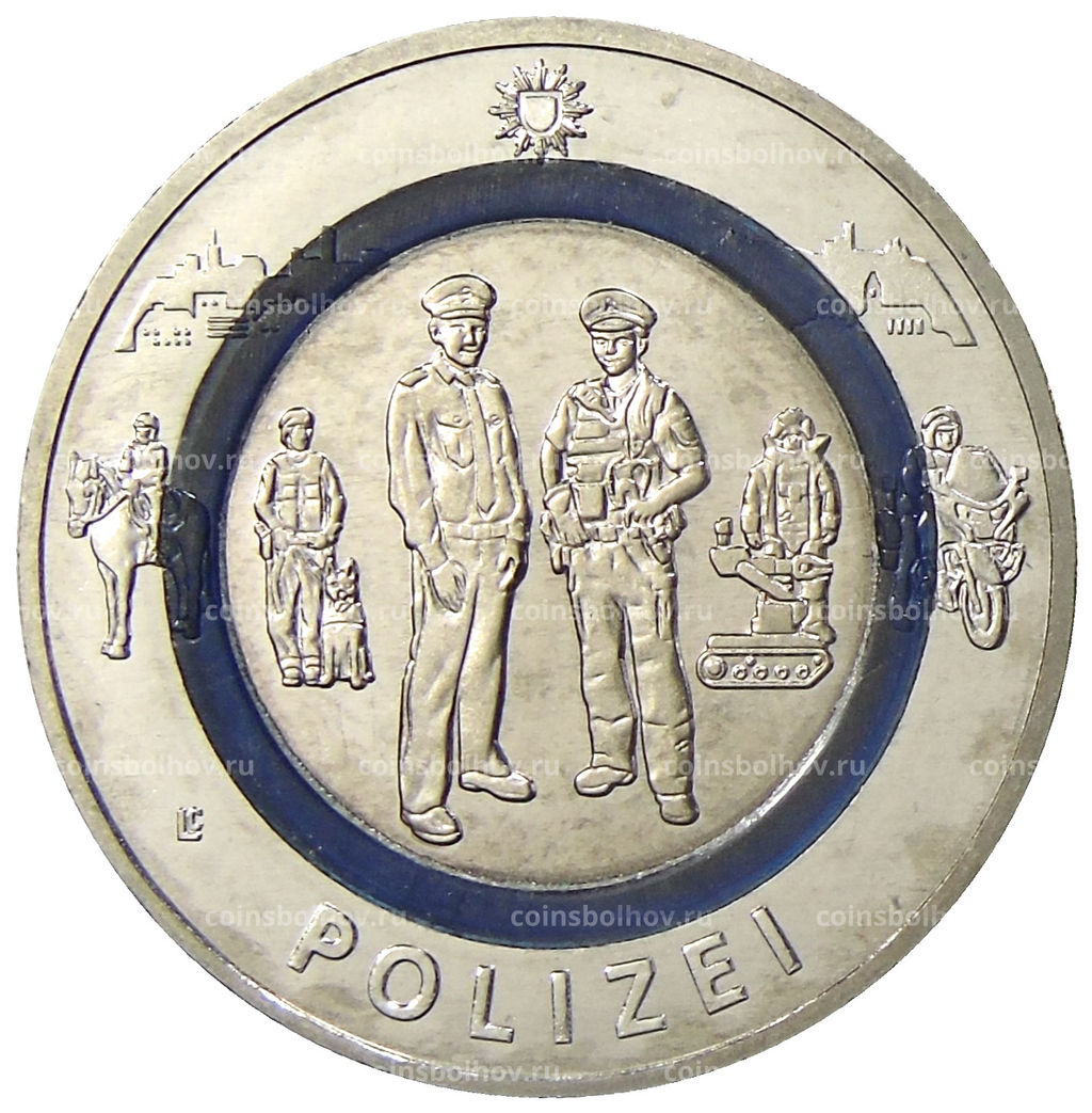 10 евро 2024 года J Германия На службе общества - Полиция