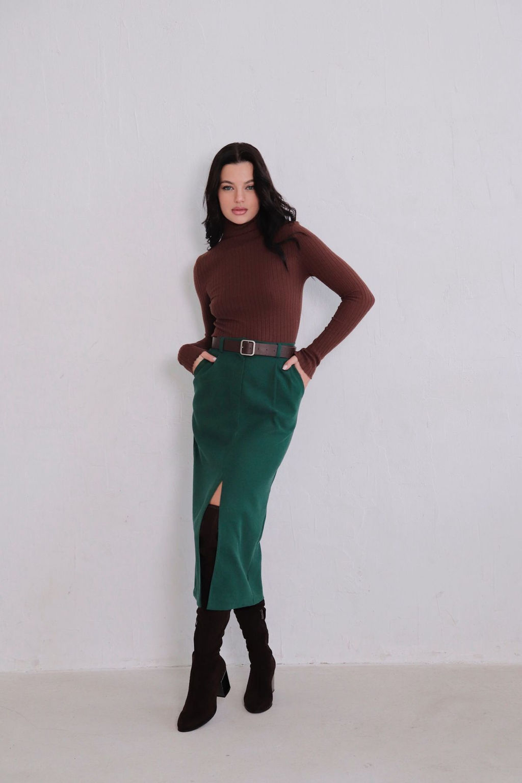 Юбка миди-макси с разрезом спереди - Martichelli фото 150