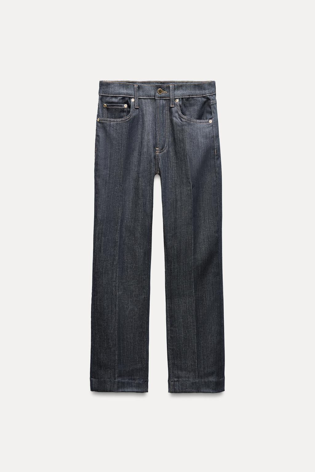 ZW COLLECTION BOOTCUT HIGH-WAIST CROPPED JEANS - Zara фото 7