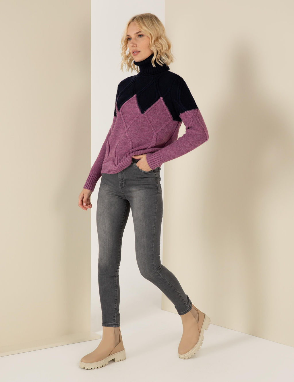 Koyu Gri Skinny Fit Jean Pantolon
