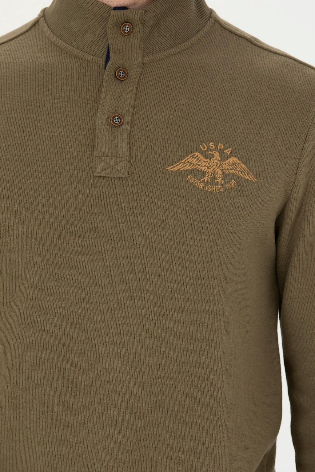 Мужской свитшот цвета хаки - U.s. polo assn фото 7