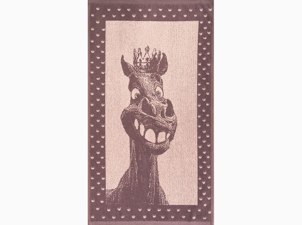 Полотенце махровое 6с103.412ж1 Конь-царь(т.с.мальв1) 50х90см