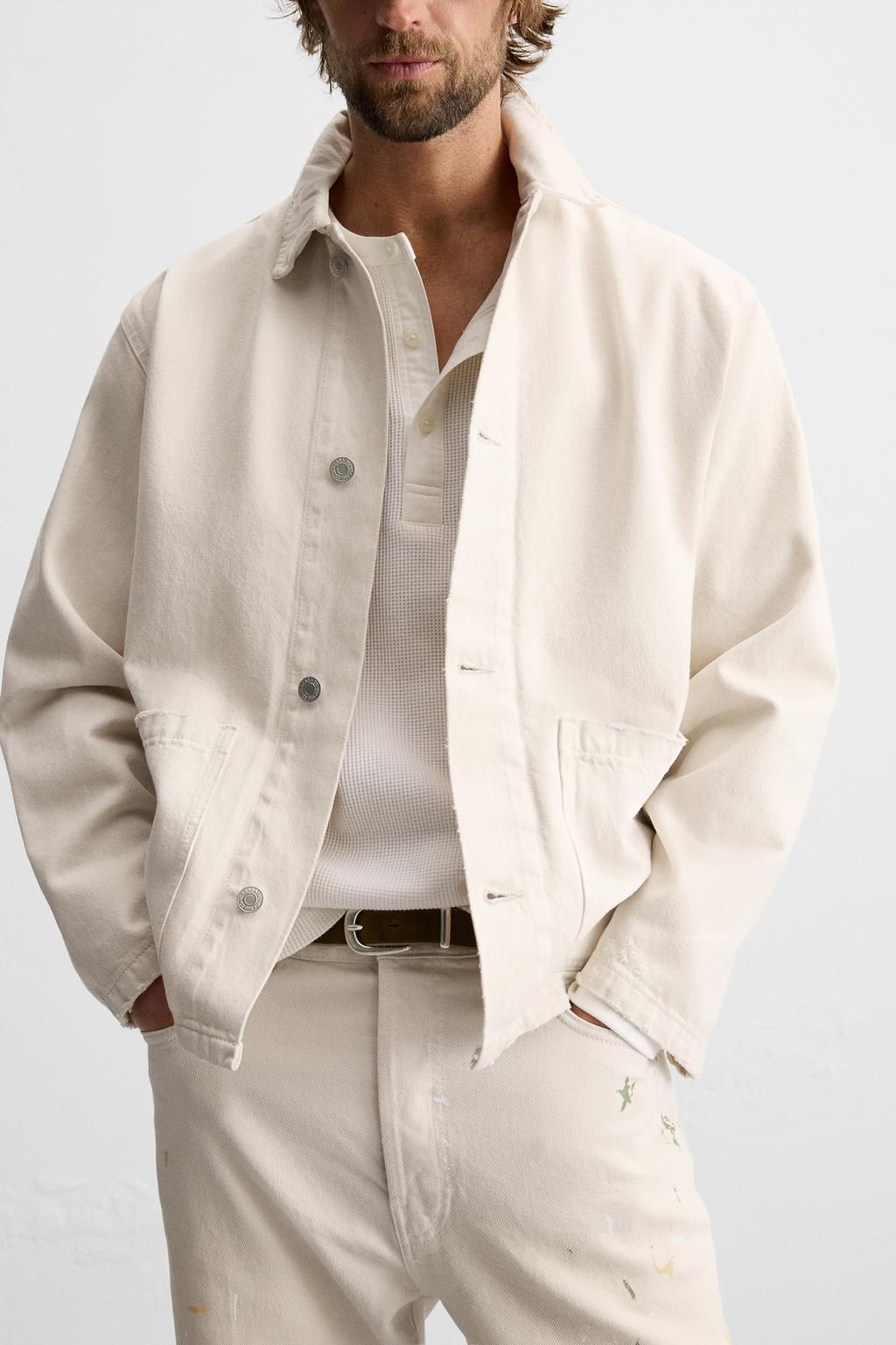 WASHED DENIM OVERSHIRT - Zara фото 5