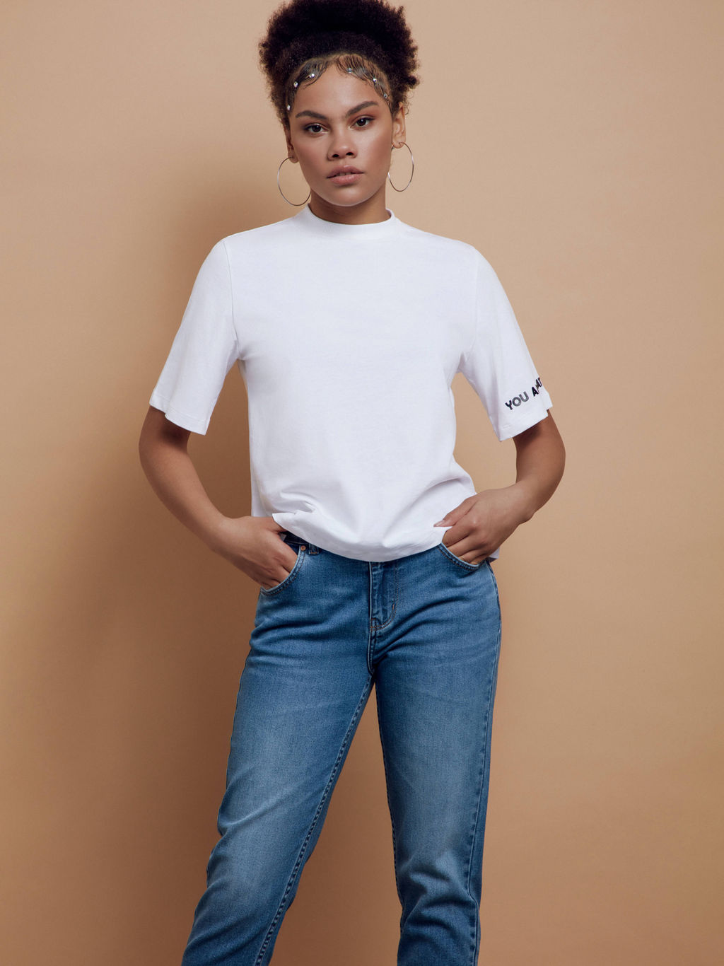 CONTE Oversize-футболка из хлопка Believe LD 1658 white