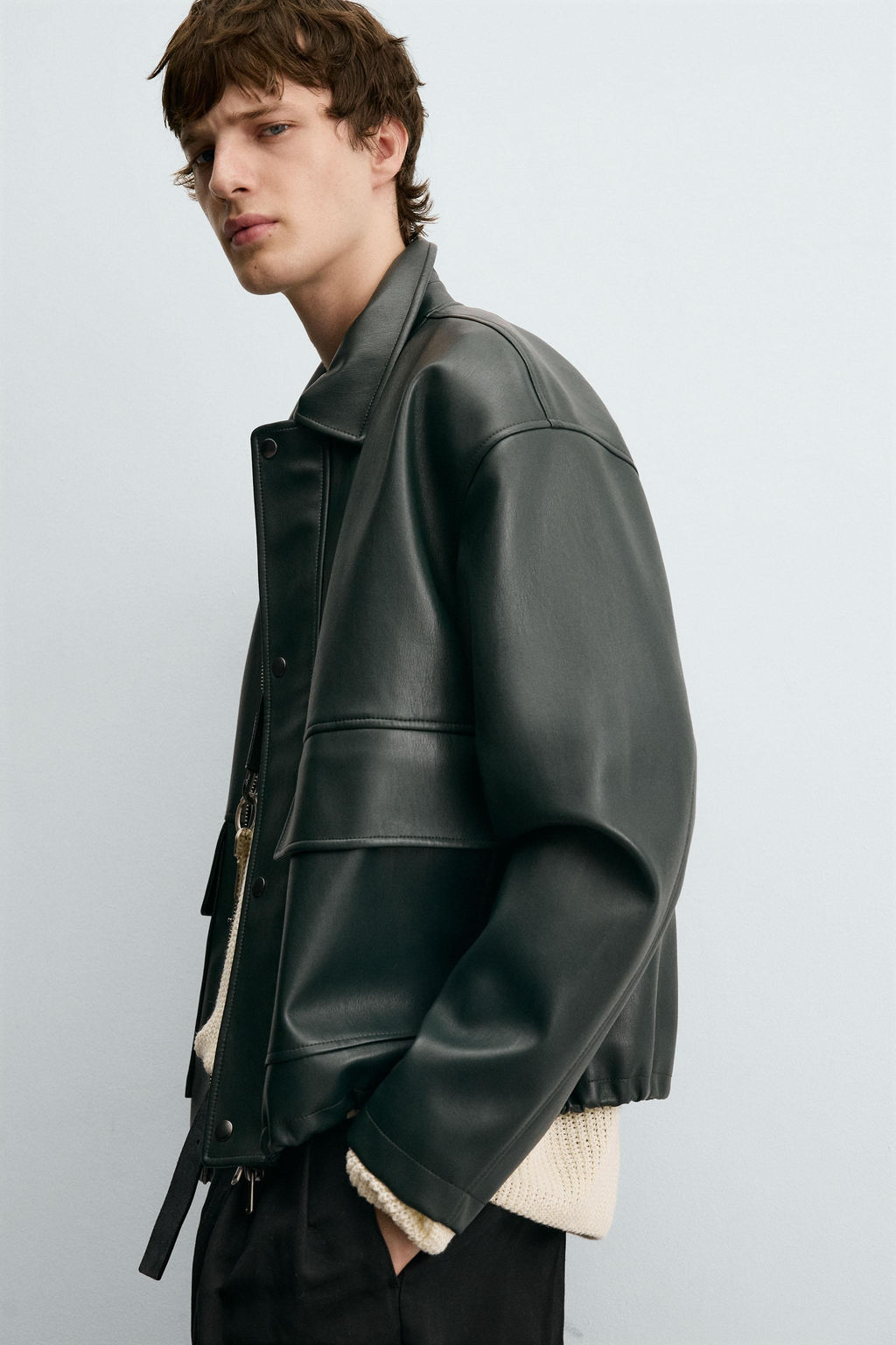 FAUX LEATHER JACKET WITH POCKETS - Zara фото 7