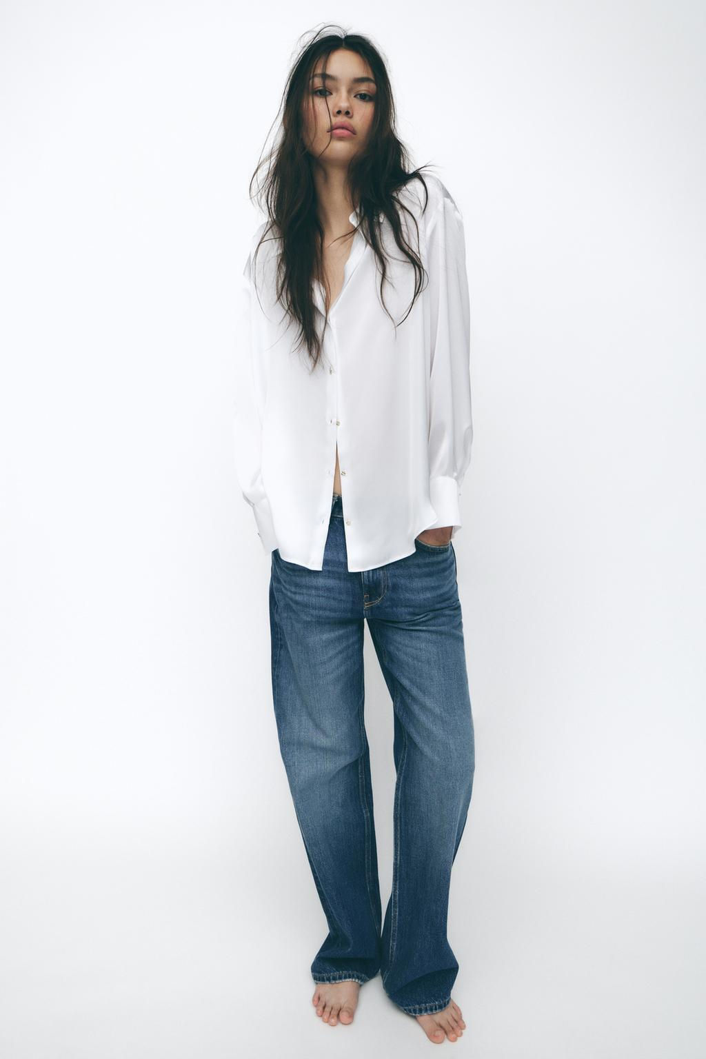 SATIN SHIRT - Zara фото 12