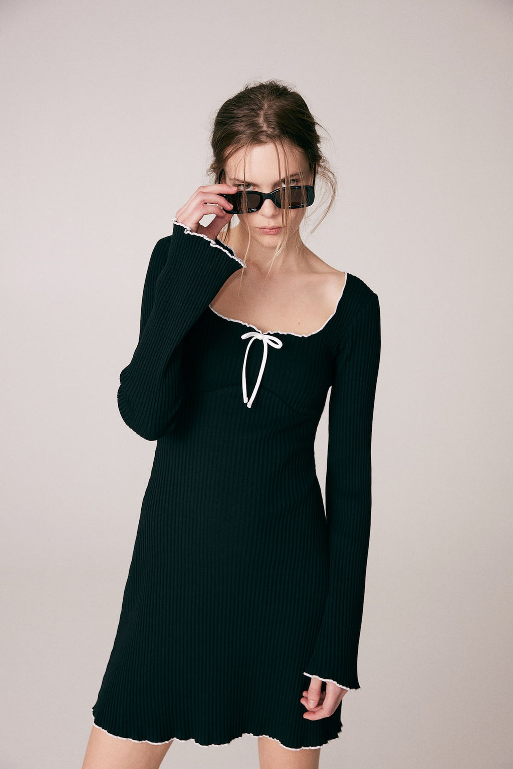 Vestido en punto de canale - H&m фото 3