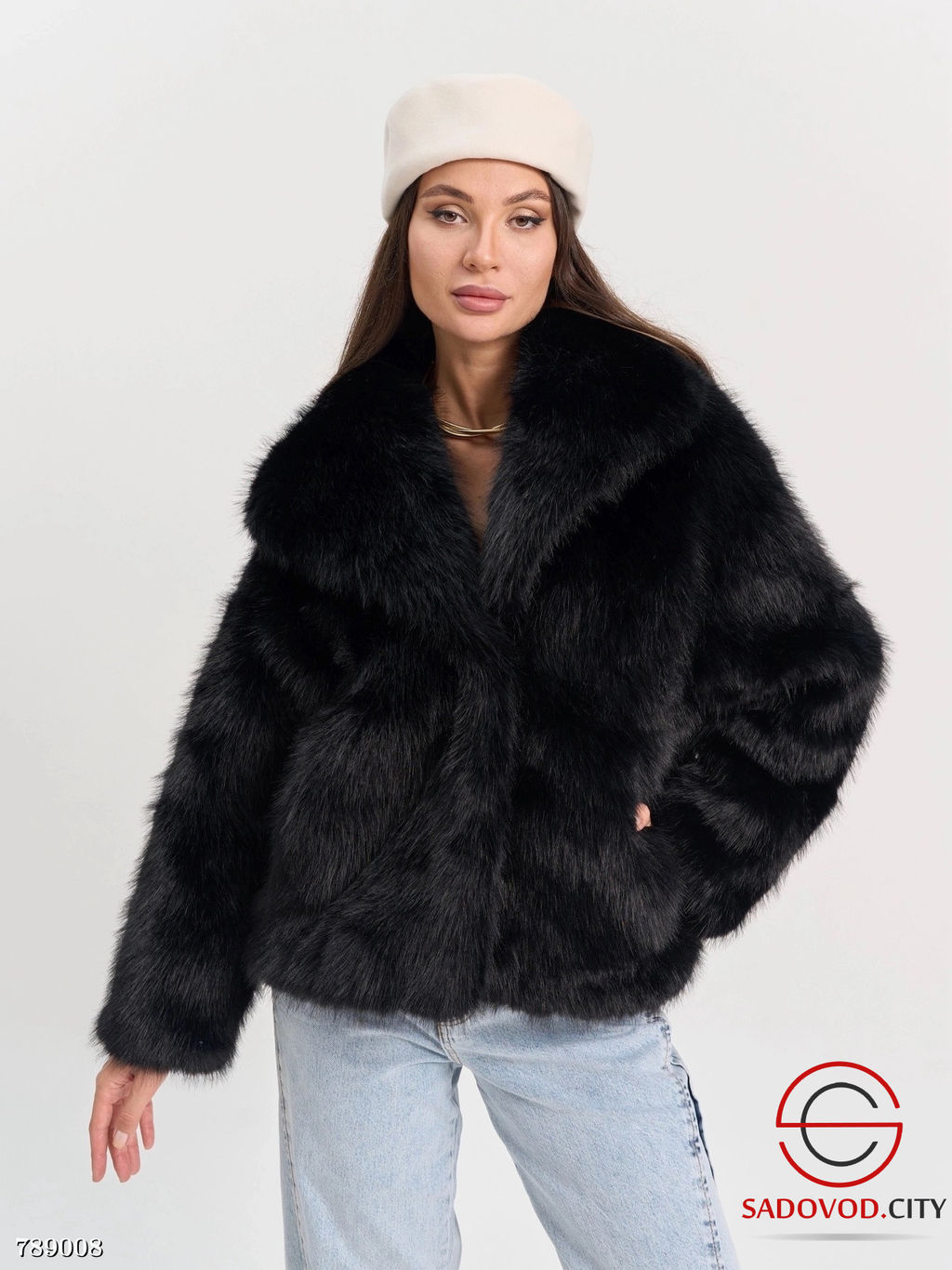 Шуба искусственная женская