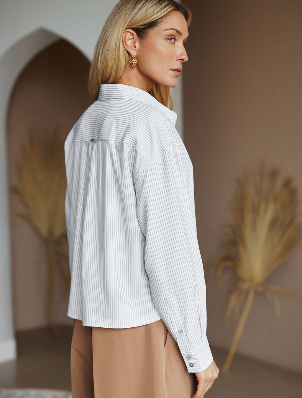 VILATTE / Укороченная блузка из поливискозы  фото 4