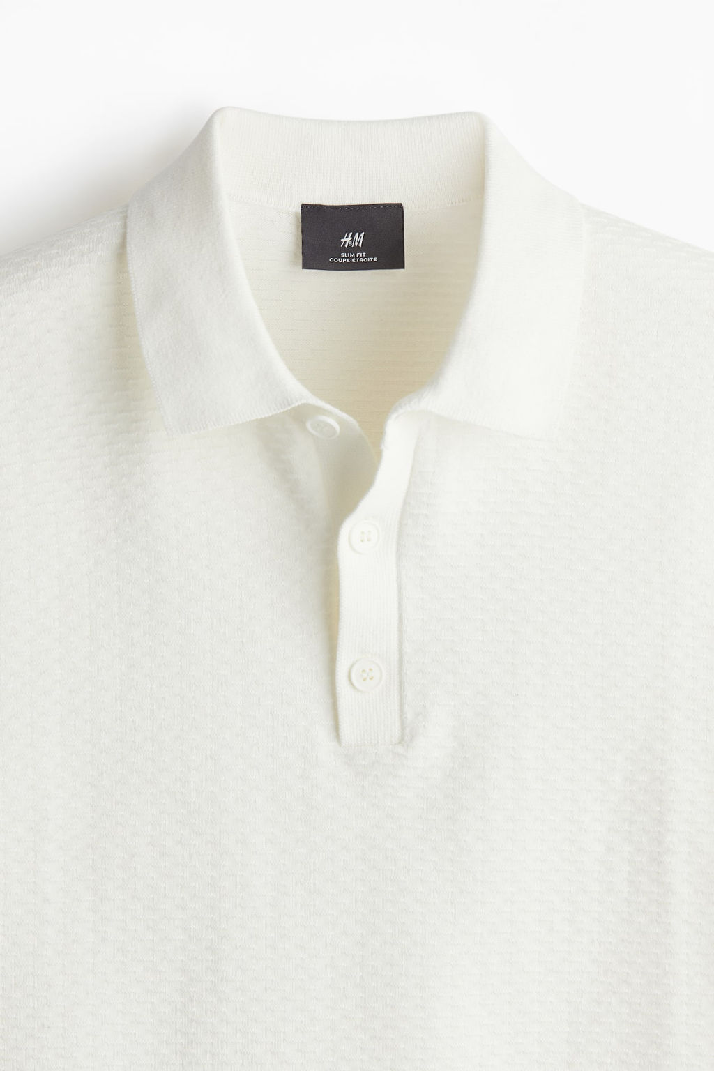 Polo en punto texturizado Slim Fit - H&m фото 7