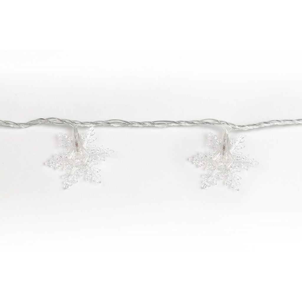 ULD-S0700-050/DTA WHITE IP20 SNOWFLAKES-1 Гирлянда светодиодная с контроллером Снежинки-1, 50 светодиодов, 7 м, белая,IP20, провод прозрачный - Volpe фото 5