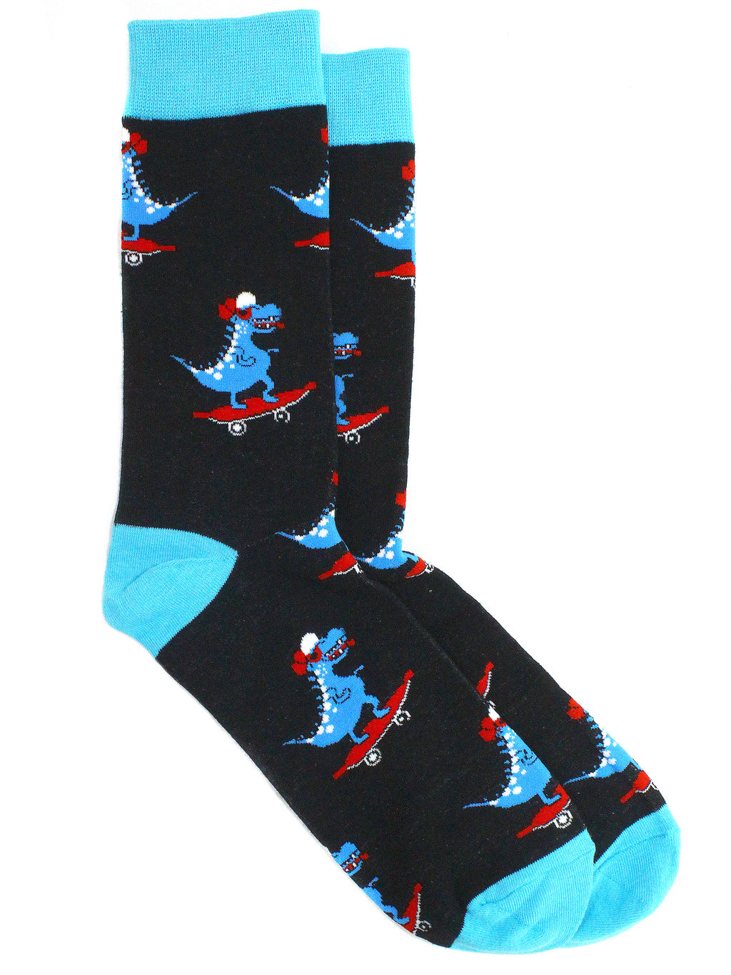 Носки НГ р.40-45 "New year" Дино-скейтбордист