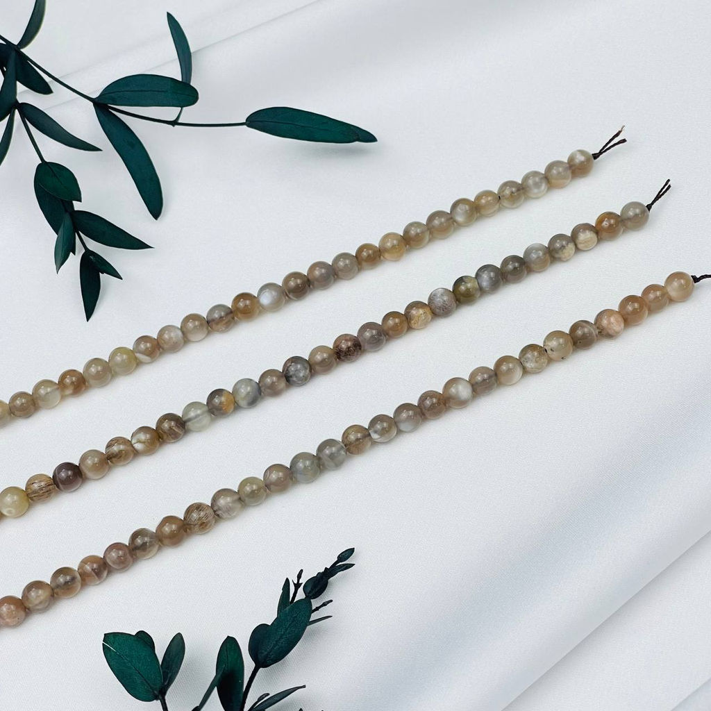 Бусины для украшений из Лунного камня (60 бусин) 39 см