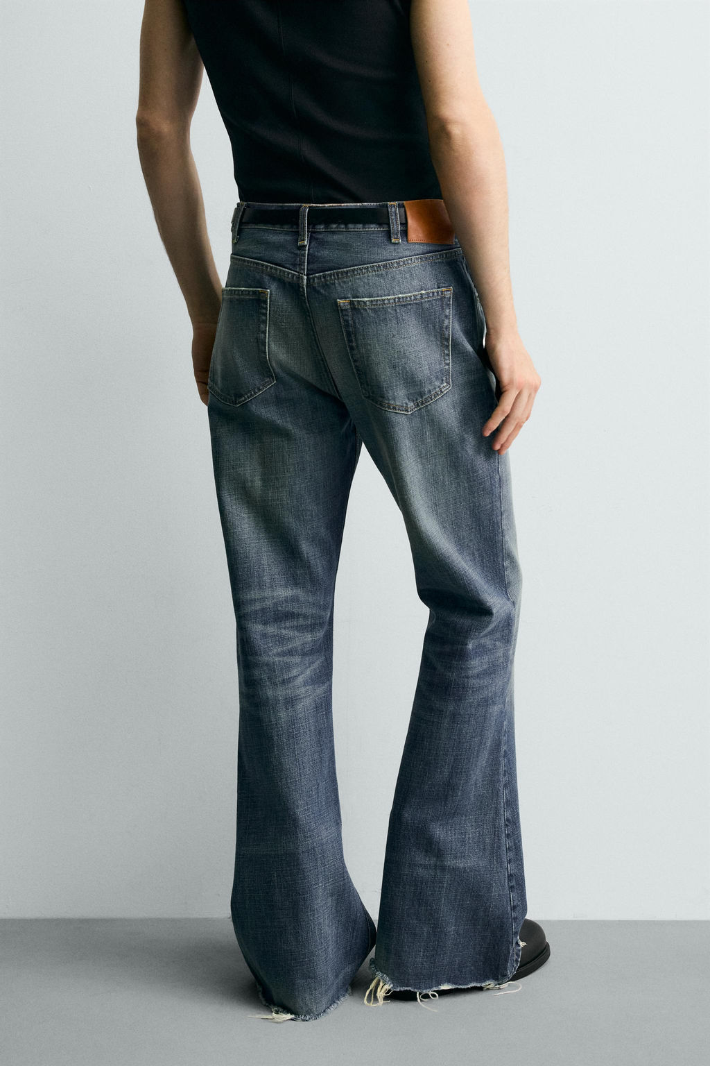 JEANS FLARE FIT / Azul / Verde - Zara фото 3