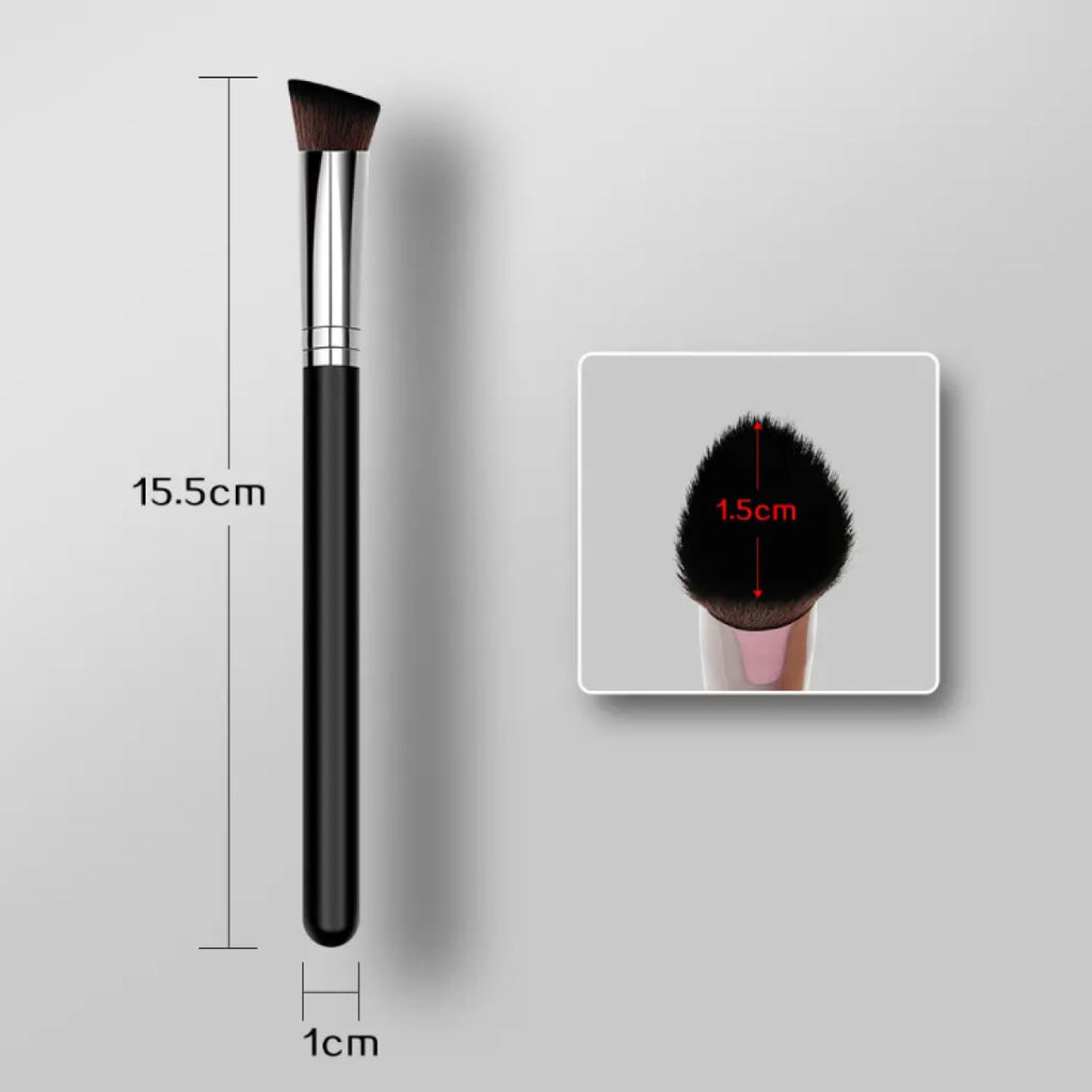 Kristaller Профессиональная треугольная кисть для макияжа малая / Beauty Brush, черный фото 6
