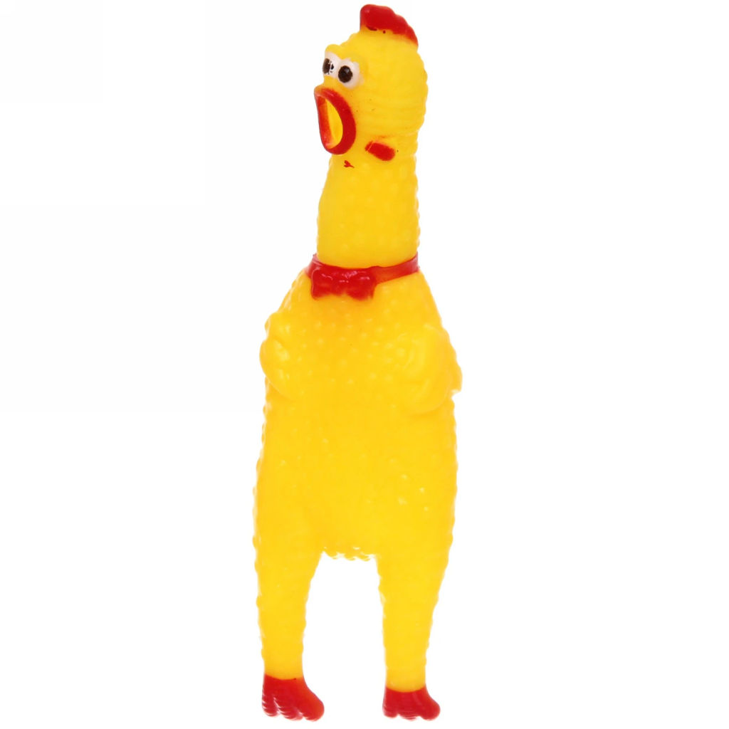 Цена за 6 шт. Игрушка для собаки "Курочка" 15см с пищалкой
