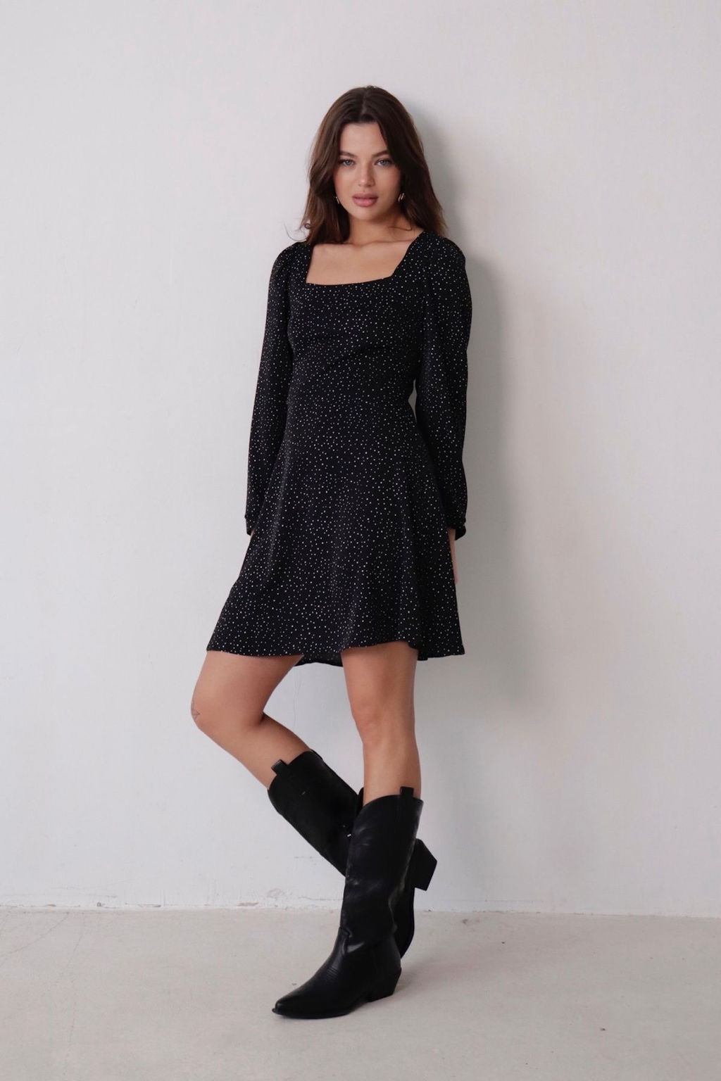 Платье с вырезом каре отрезное по талии - Martichelli фото 20