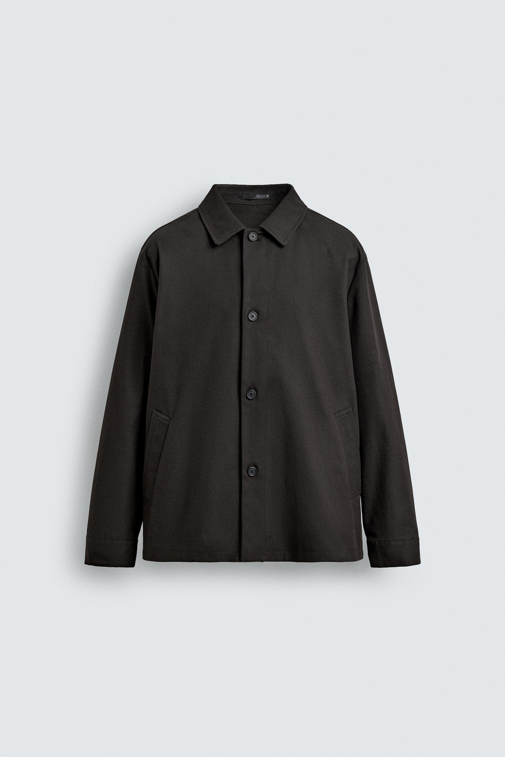 RELAXED FIT TWILL OVERSHIRT - Zara фото 7