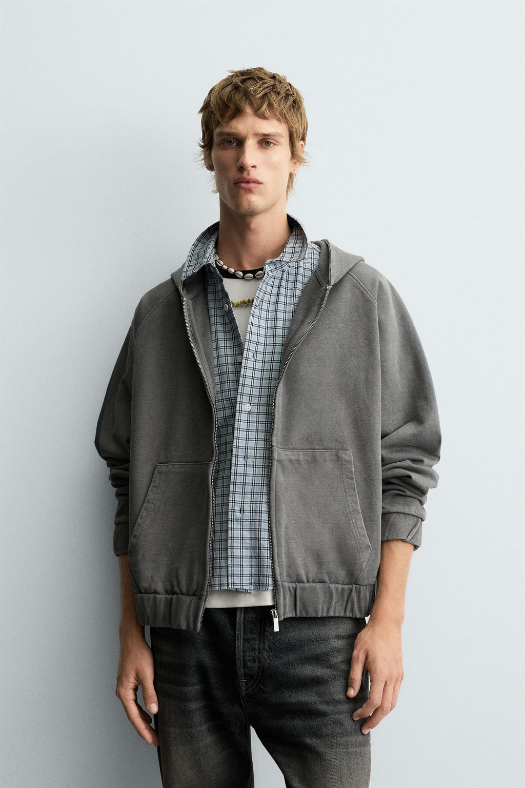 BOXY FIT HOODIE SWEATSHIRT - Zara фото 2