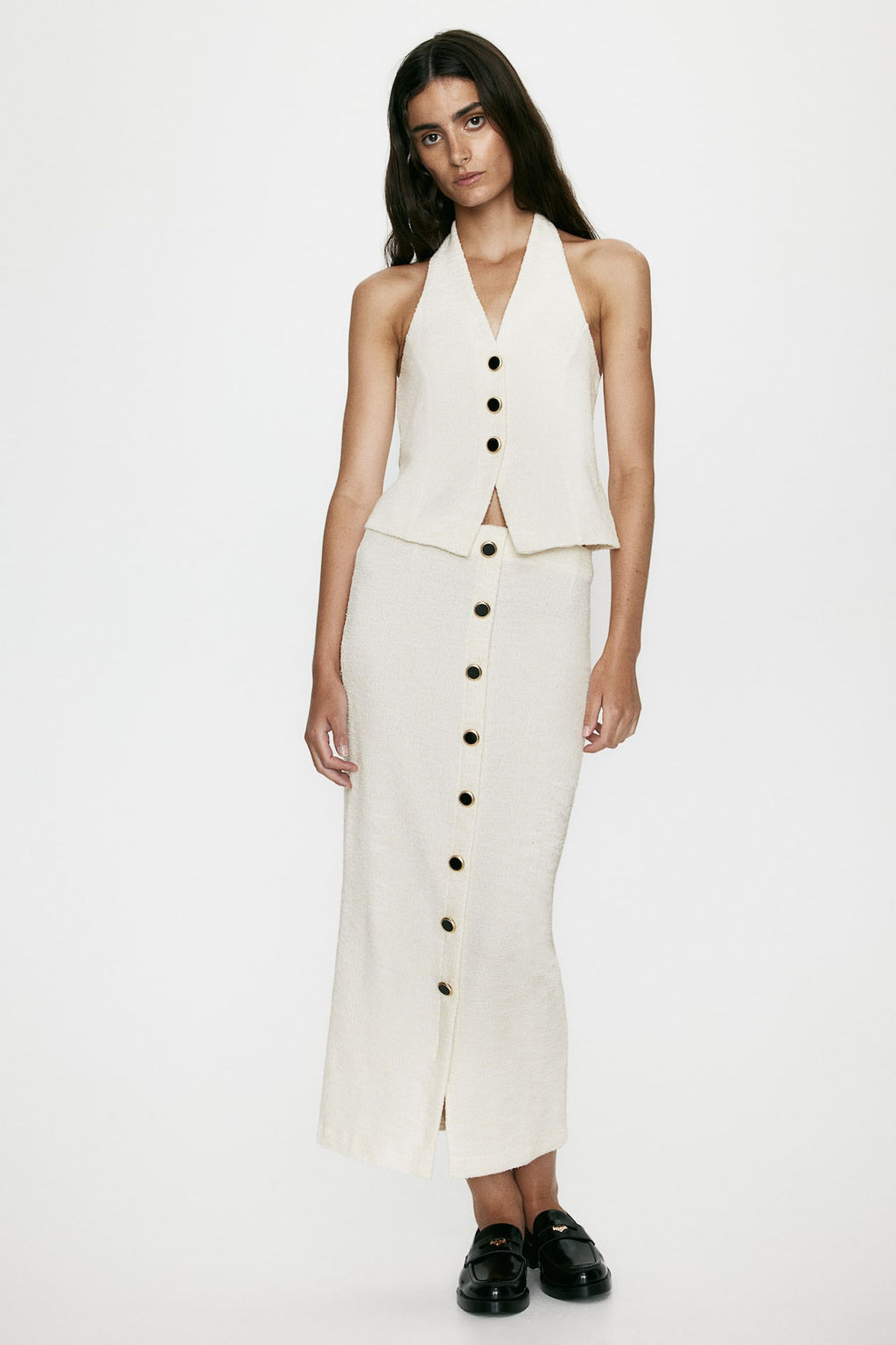 Top de boucle con escote halter - H&m фото 2