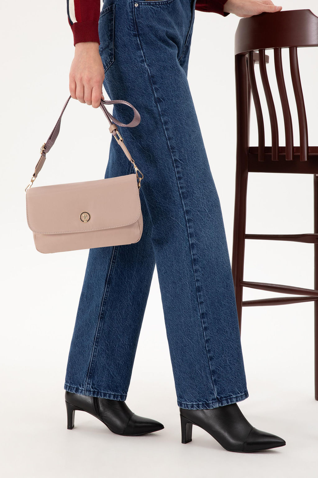 Женская бежевая сумка через плечо Неожиданная скидка в корзине - U.s. polo assn фото 2