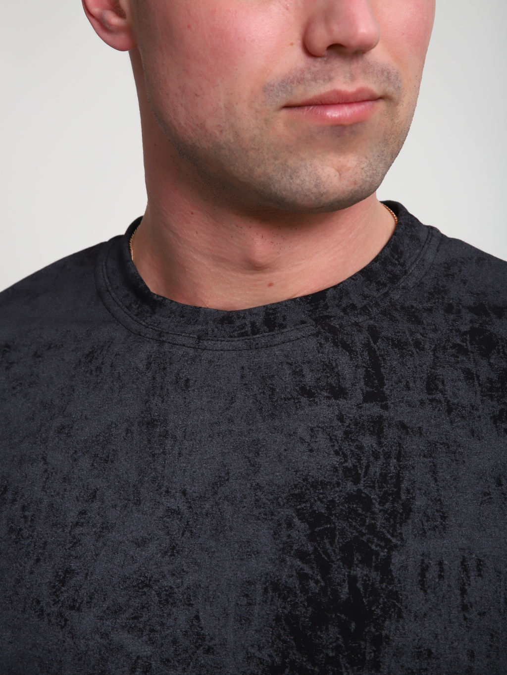 М460 Футболка оверсайз футер (черный винтаж)