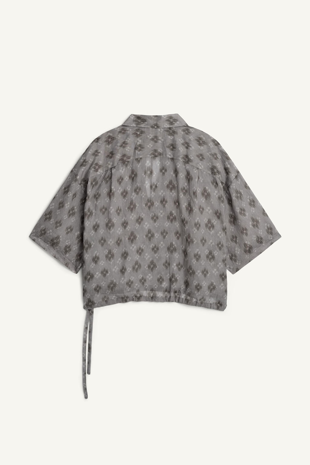 CAMISA POLO BOXY FIT 100% RAMIO / Estampado - Zara фото 5