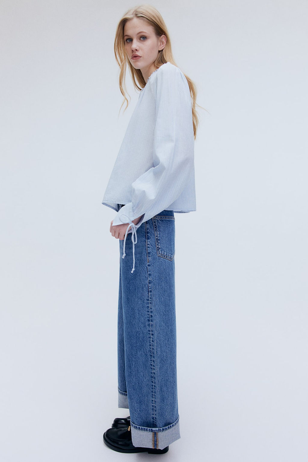 Blusa de algodon con lazadas - H&m фото 4