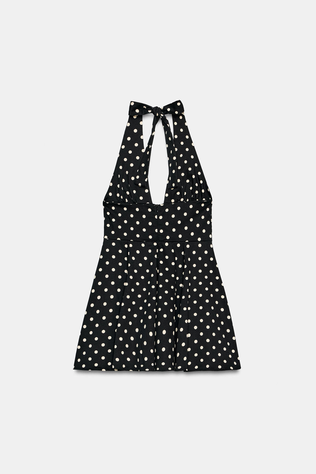VESTIDO HALTER FALDA CAPA / Negro / Blanco - Zara фото 6