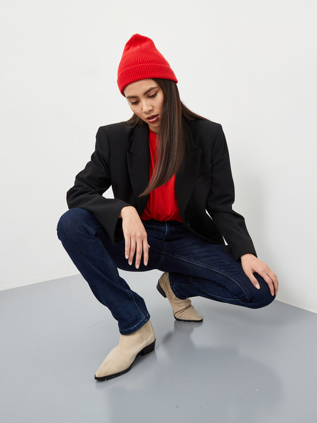 Утепленные женские джинсы прямого кроя на флисе - Mossmore фото 10