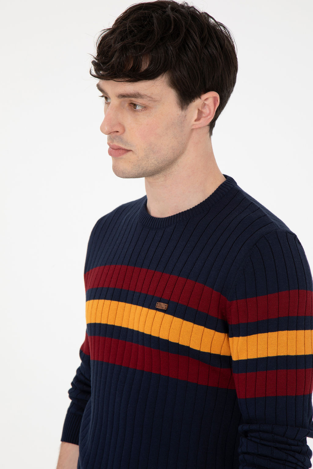 Erkek Slim Fit Bisiklet Yaka Lacivert Kazak - U.s. polo assn фото 9