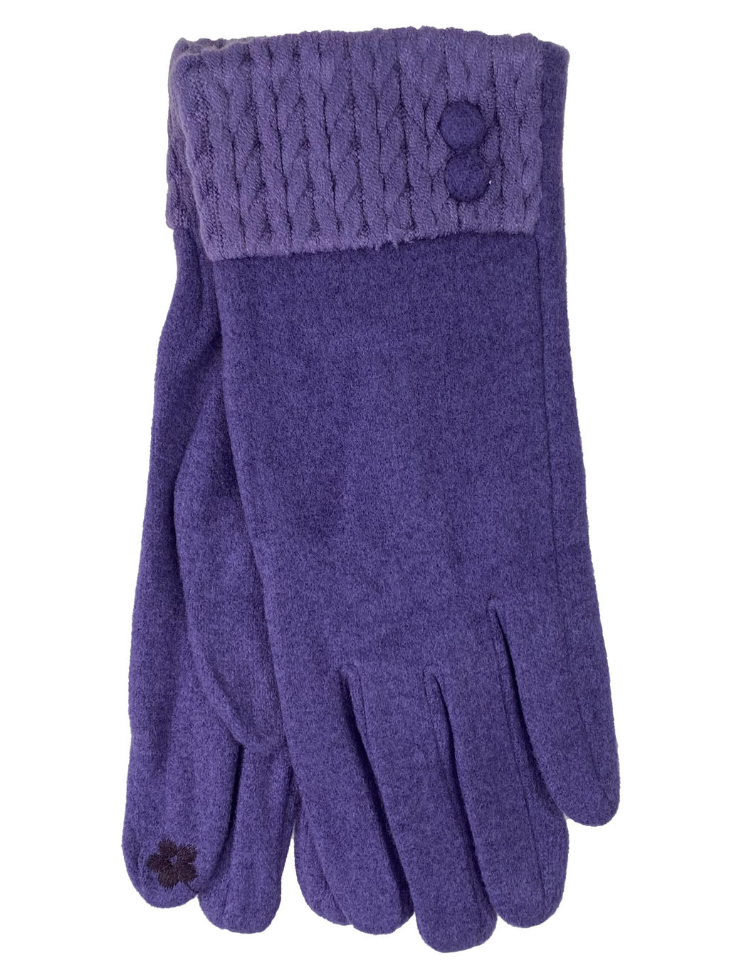 Элегантные женские перчатки из кожи и велюра, цвет шоколад - Greta фото 5