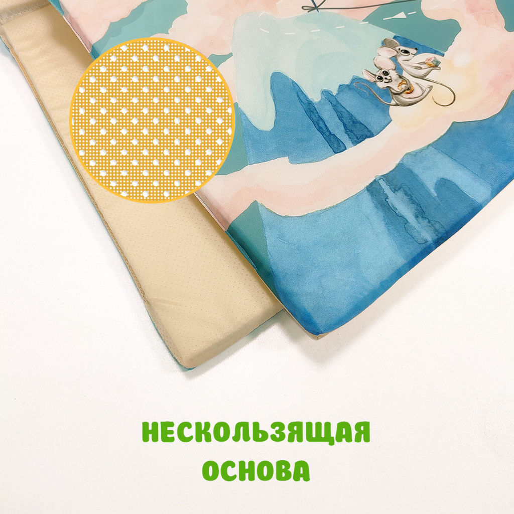 VAL KTR-M614-OC Коврик дет гимнастич Полоса препятствий, 60*144 см, 4 блока, цвет мятн., ПУТЕШАСТИКИ, шт - Valiant фото 6