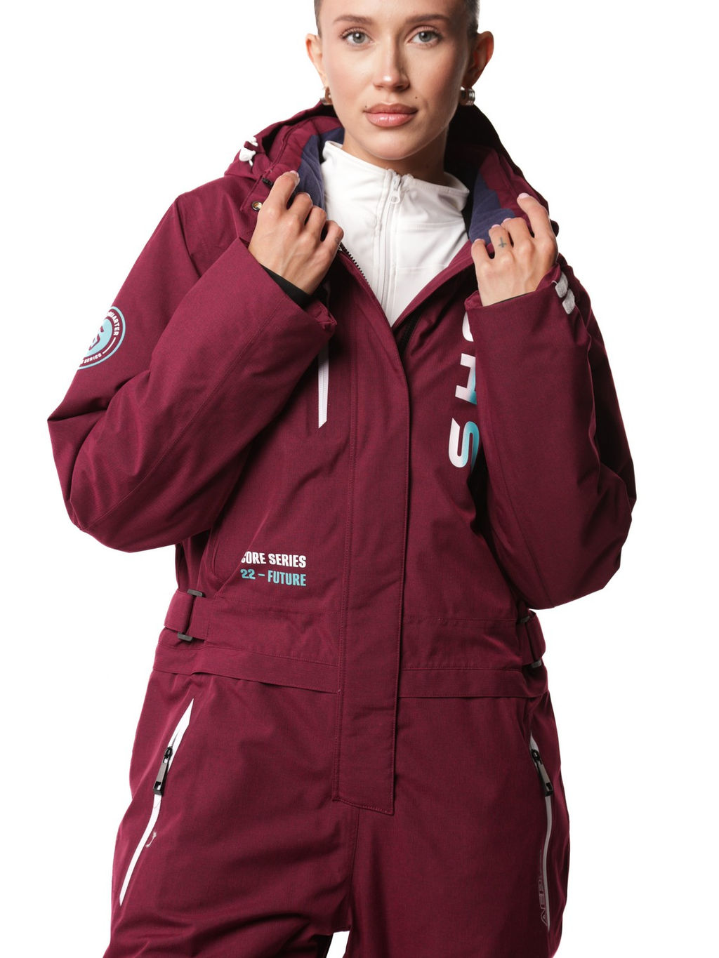 Комбинезон B-9063 Темно-бордовый