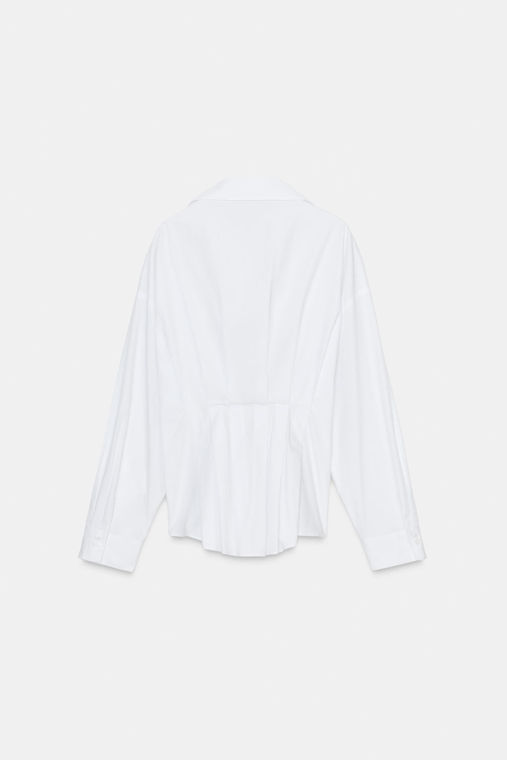 POPLIN SHIRT WITH PLEATS - Zara фото 7