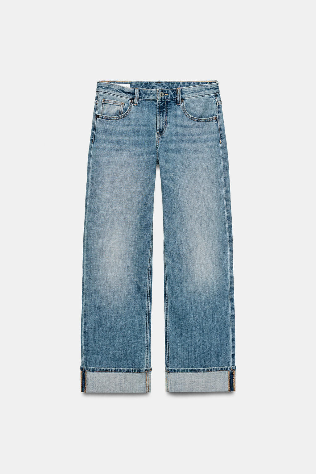 JEANS TRF LOOSE FOLDED TIRO BAJO / Azul - Zara фото 7