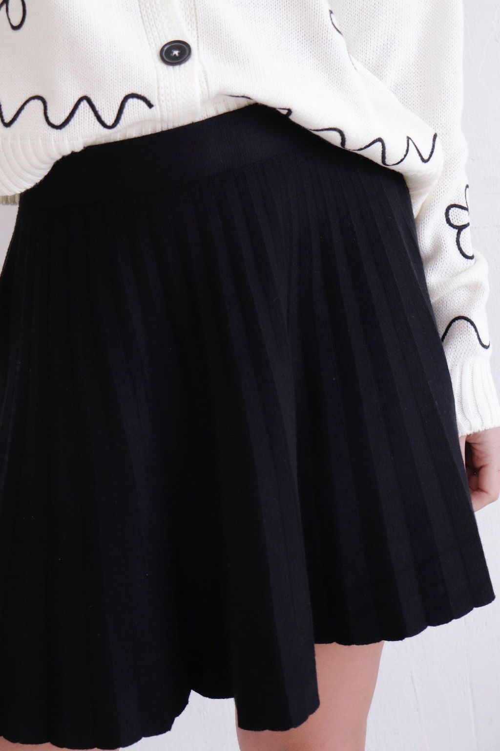 12068 Юбка чёрная вязаная - Martichelli фото 15