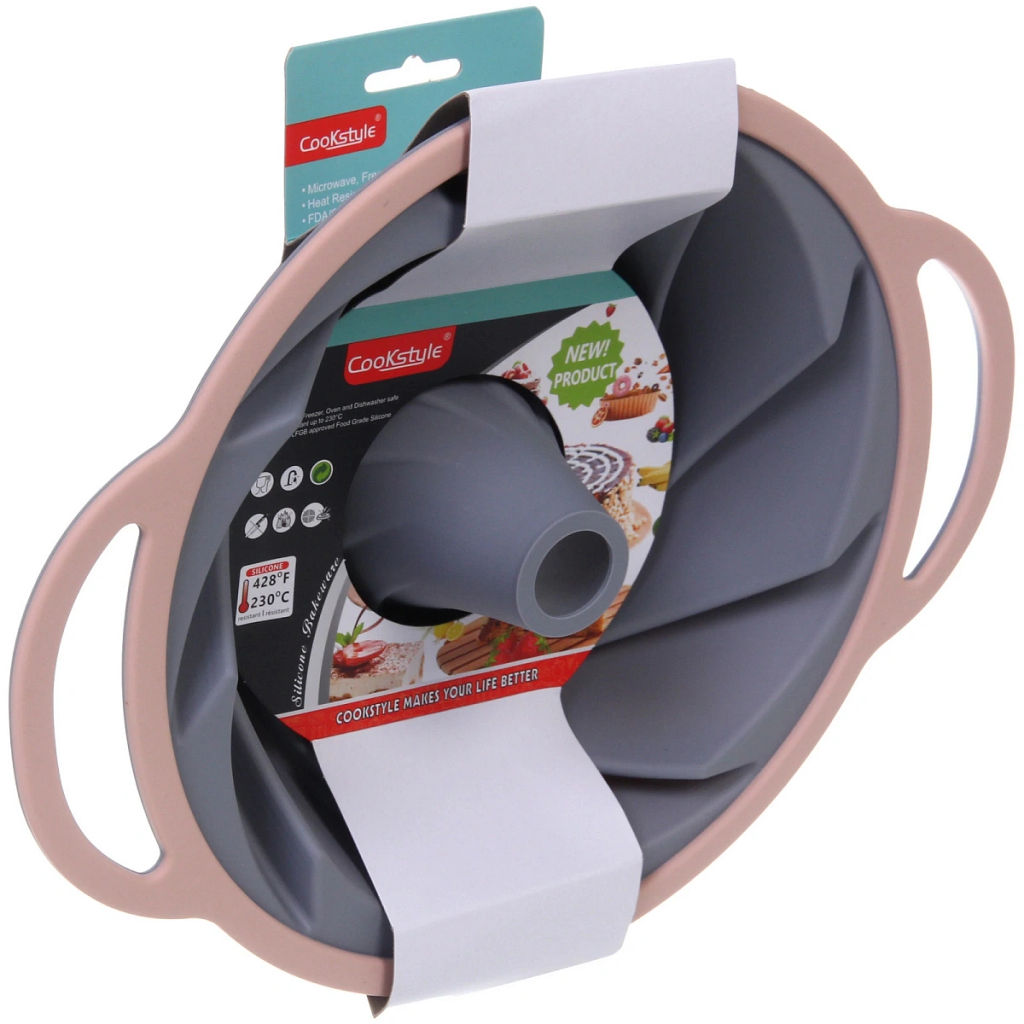 Форма силиконовая "CooKstyle" фигурная с ручками, 30,5*24*10см, с металлической вставкой