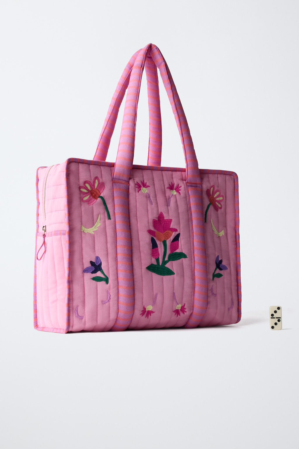 SHOPPER BORDADOS FLORES / Rosa - Zara фото 6