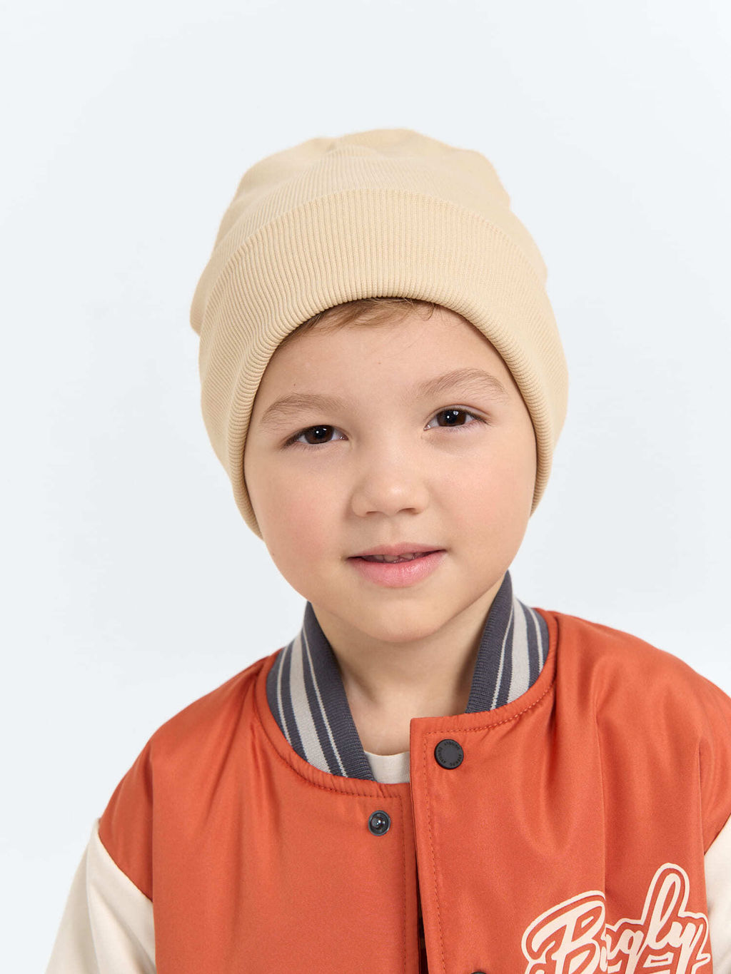 Шапка трикотажная двухслойная Крем-брюле - Bungly фото 8