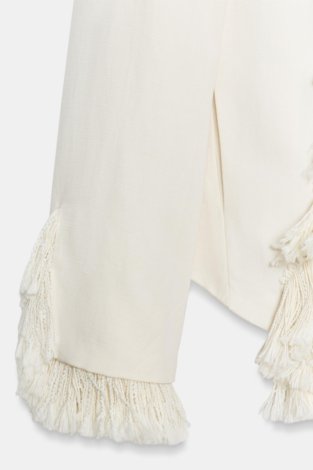 CHAQUETA FLECOS CON LINO ZW COLLECTION / Crudo - Zara фото 8