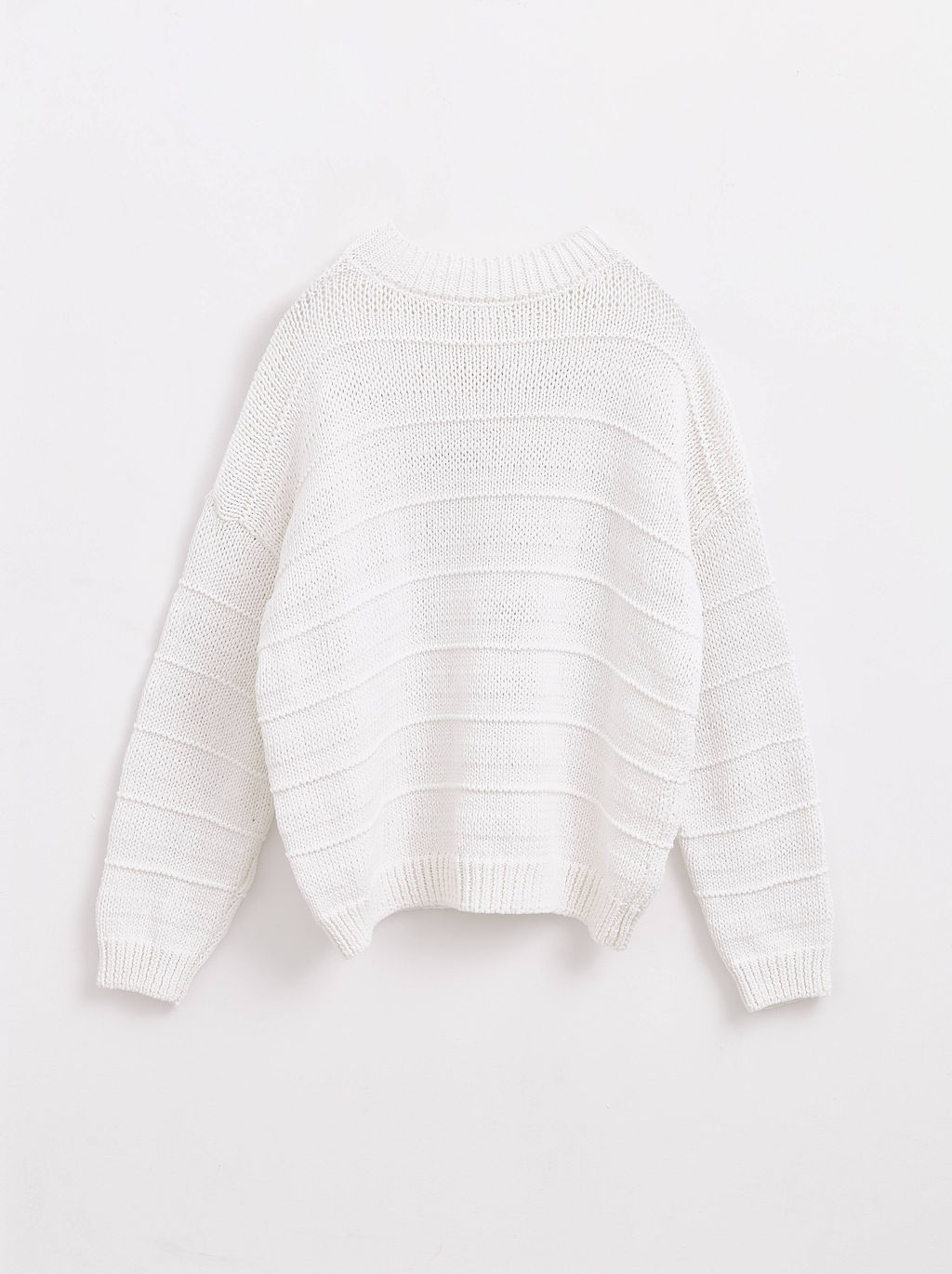 CONTE Фактурный джемпер крупной вязки из натурального хлопка LDK 180 white - Conte elegant фото 7