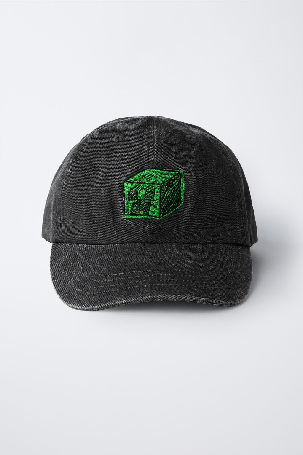 6-14 YEARS/ WASHED EFFECT CAP WITH MINECRAFT MOJANG AB. EMBROIDERY - Zara фото 4