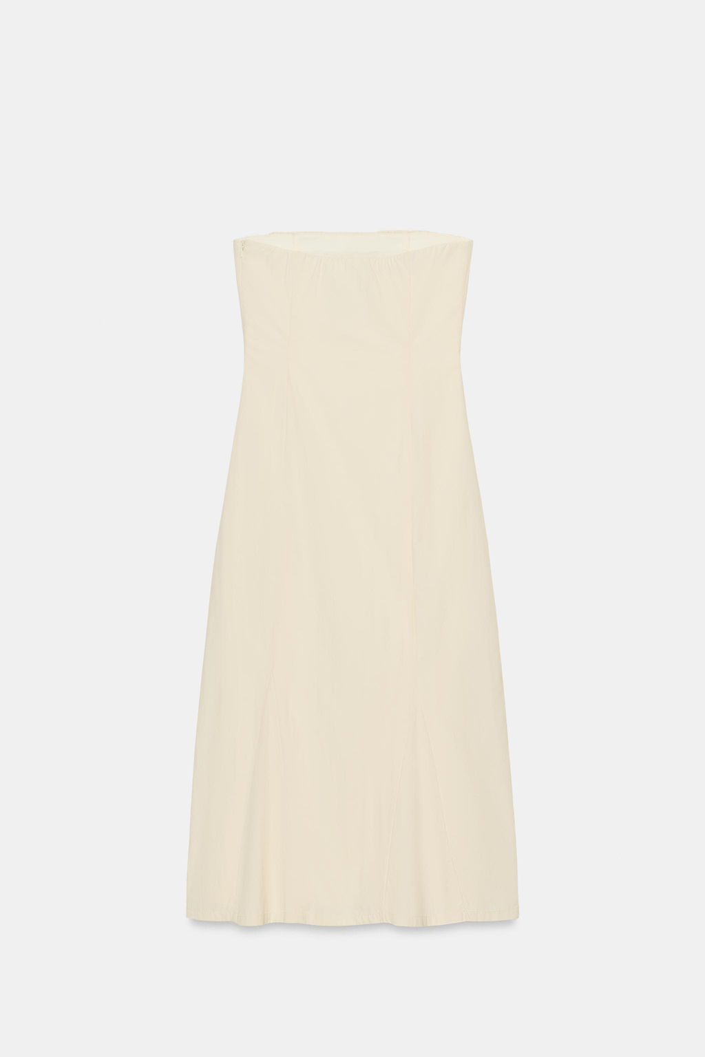 VESTIDO MIDI VOLANTES RELIEVE / Marfil - Zara фото 7