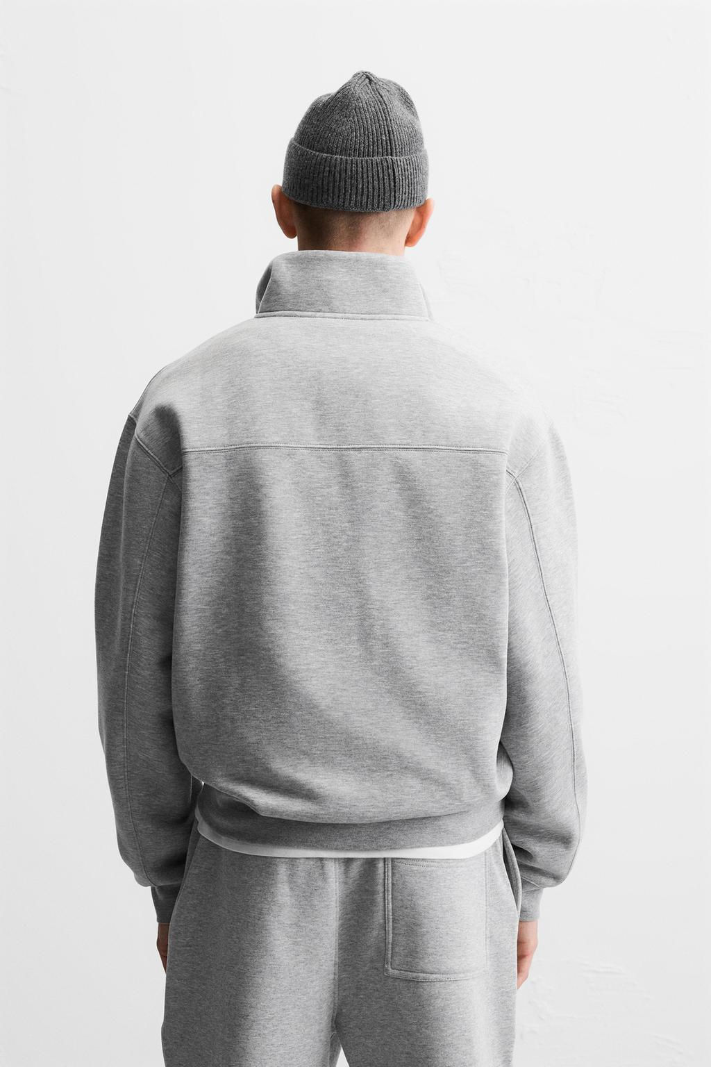 BASIC QUARTER ZIP SWEATSHIRT - Zara фото 4