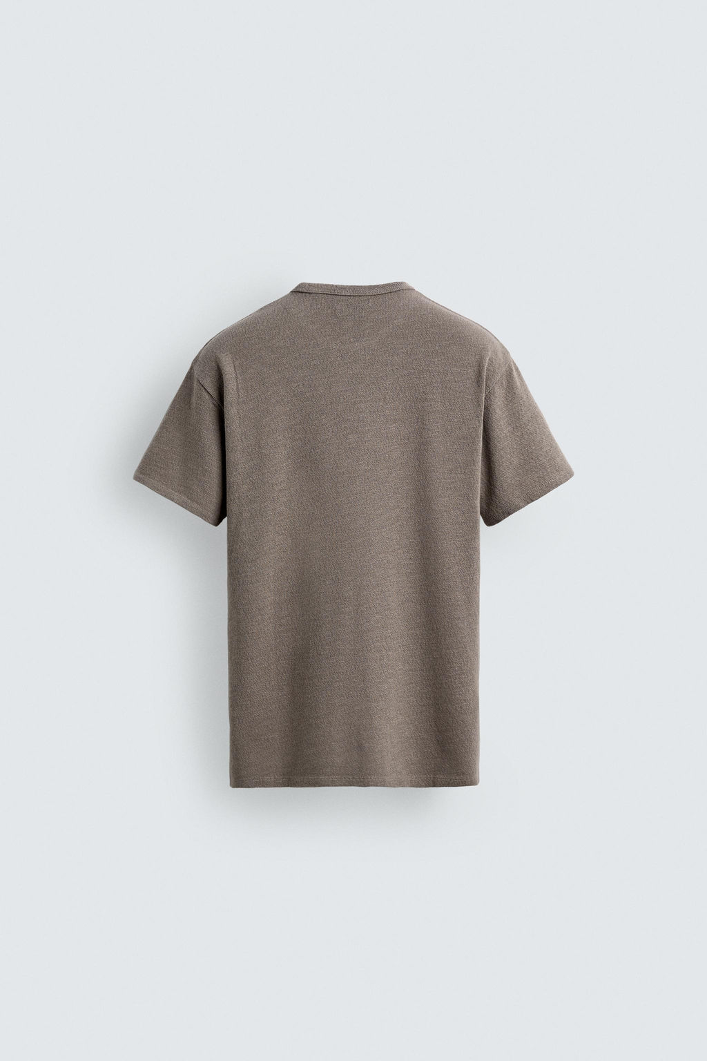 CAMISETA PUNTO LAVADO PARCHES / Gris topo - Zara фото 8