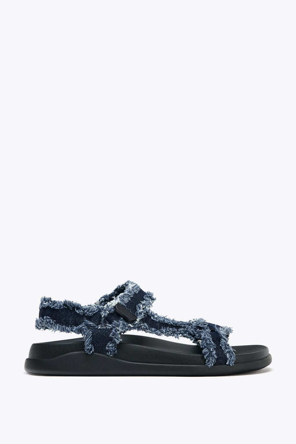 DENIM PLATFORM SANDALS - Zara фото 2