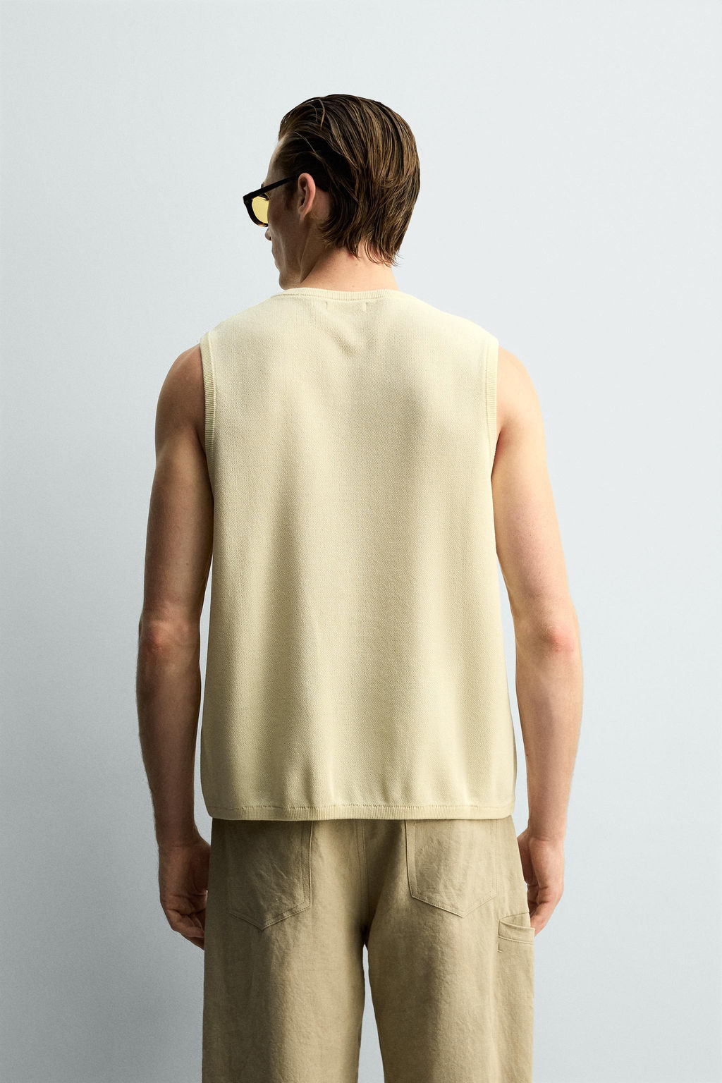 CHALECO PUNTO ESTRUCTURA / Beige claro - Zara фото 3
