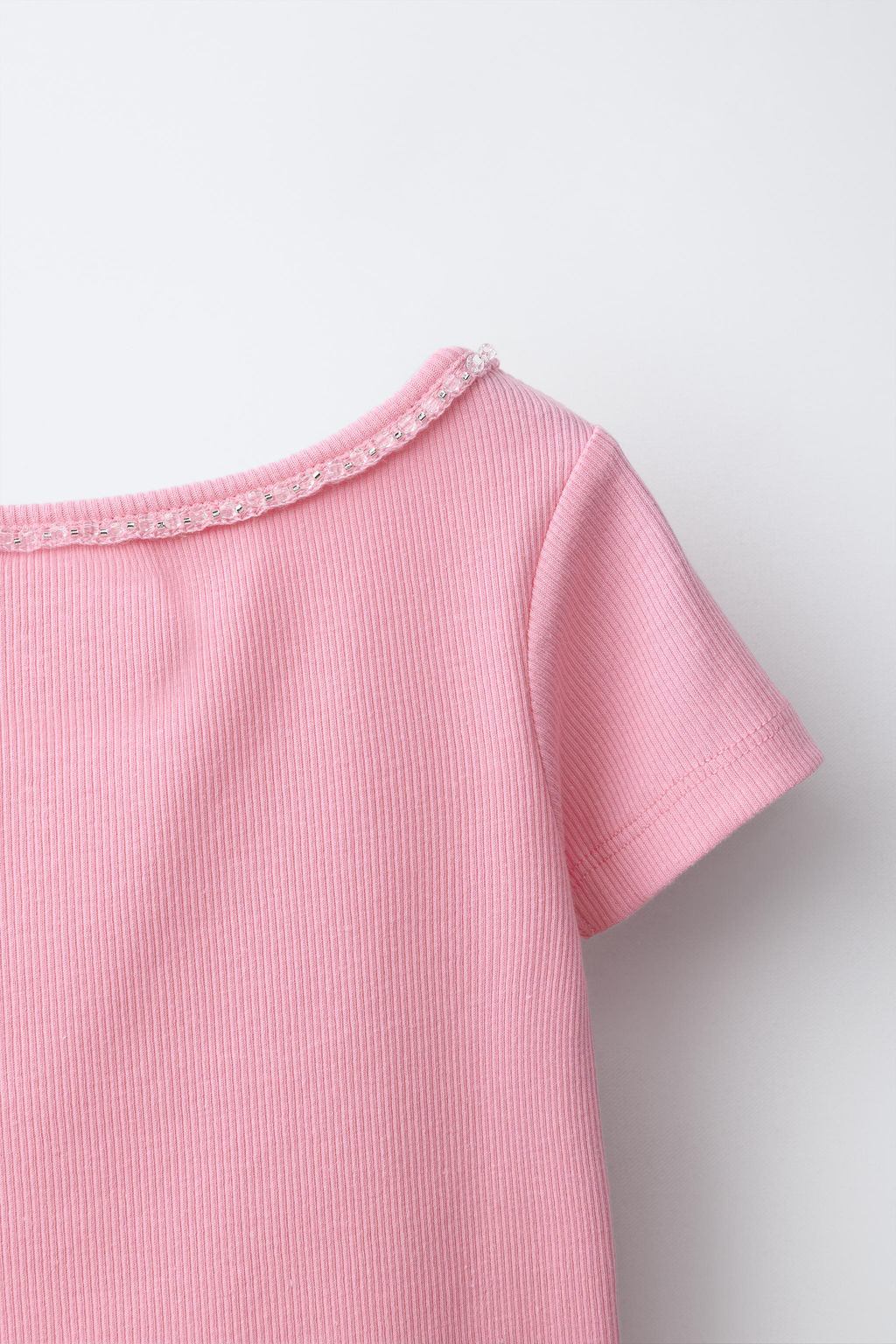 CAMISETA RIB JOYAS / Rosa - Zara фото 4