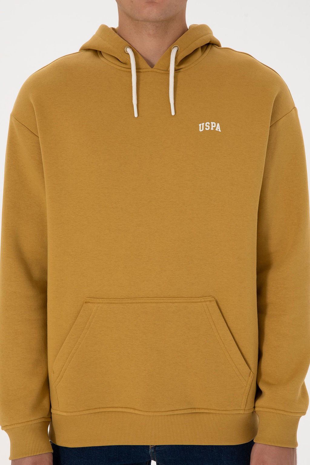 Erkek Hardal Basic Sweatshirt - U.s. polo assn фото 6